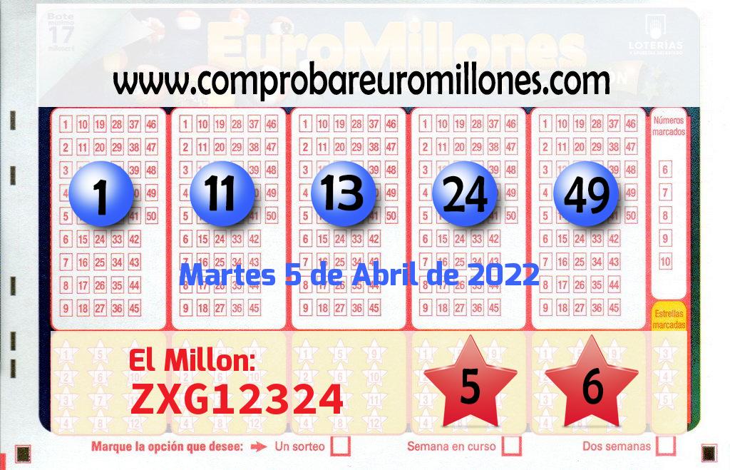 Euromillones del 2022-04-05
