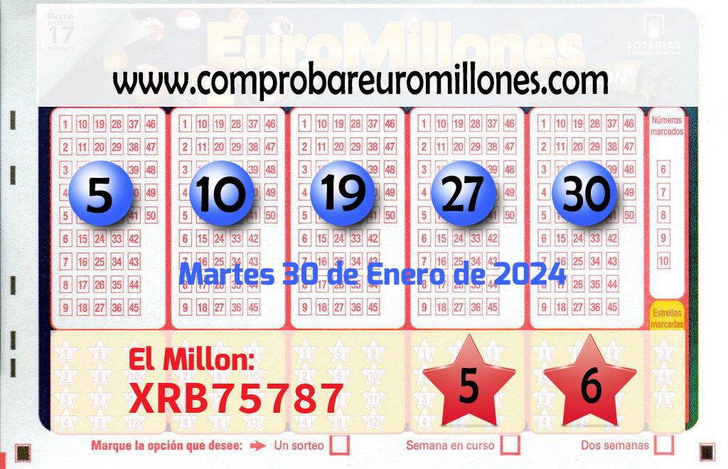 El sorteo de  El Euromillones del Martes 30 de enero deja en Leganés un primer premio dotado con 72.275.000 euros